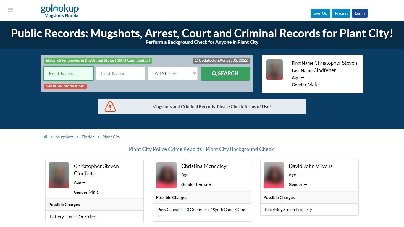 Mugshots Plant City, Arrest Records Plant City - golookup.com